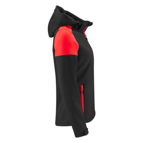 Prime softshell jacket dames zwart/rood,l