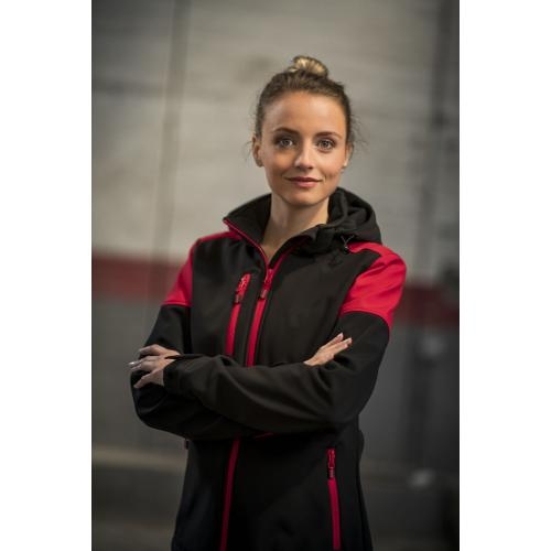 Prime softshell jacket dames zwart/rood,l