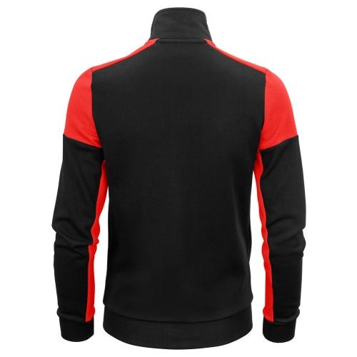 Prime sweater full zip dames zwart/rood,l