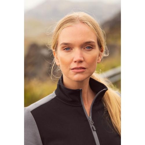 Prime sweater full zip dames zwart/rood,l