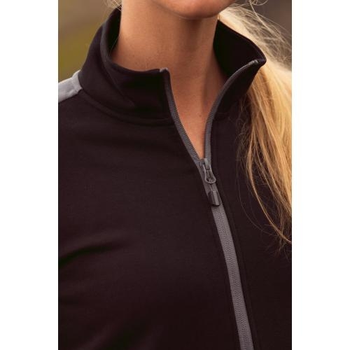 Prime sweater full zip dames zwart/rood,l