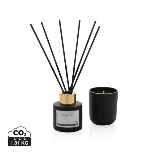 Set kaars en geursticks Ukiyo zwart