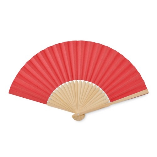 Bamboe waaier | papieren doek rood