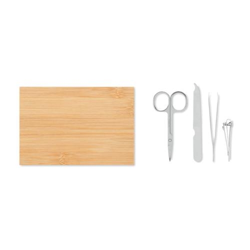 RVS manicureset Zare wood