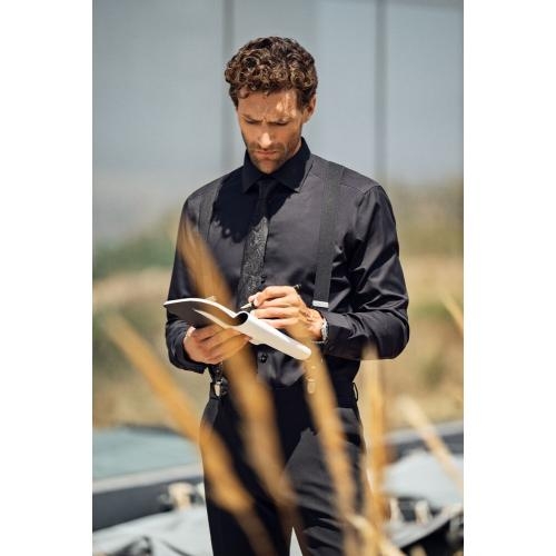Overhemd Green Bow 01 Slim wit,l