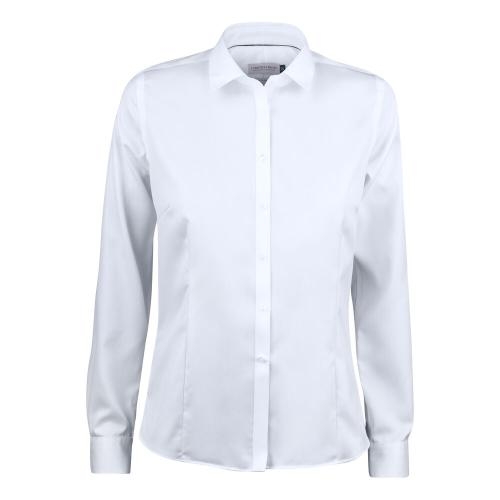GB01 twill overhemd dames wit,3xl
