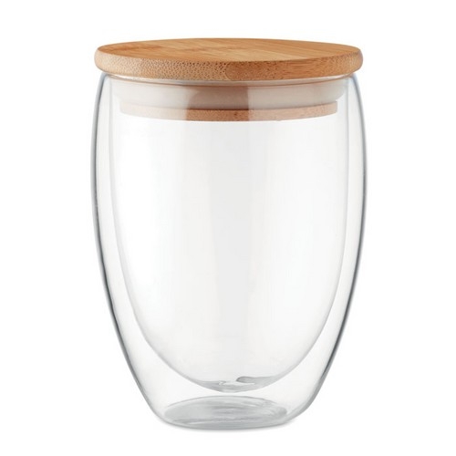 Dubbelwandig glas Mare 300 ml transparant