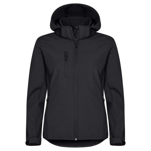 Dames jas Classic Softshell Hoody zwart,l