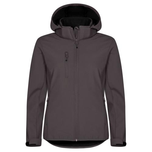 Dames jas Classic Softshell Hoody donkergrijs,l