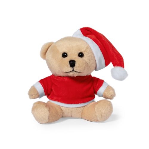 Knuffelbeer met kerstmuts standaard