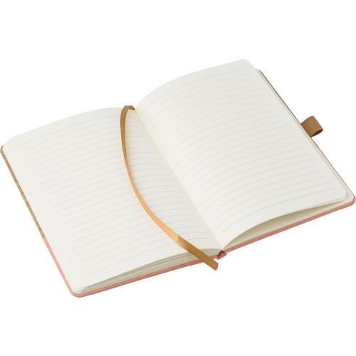 Kurk en katoenen notitieboekje Trevor peach