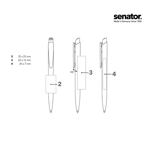 Balpen Dart clear oranje