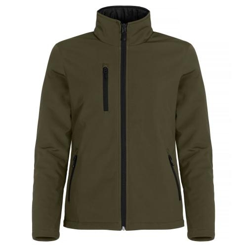 Gewatterde softshell jas dames mistgroen,l