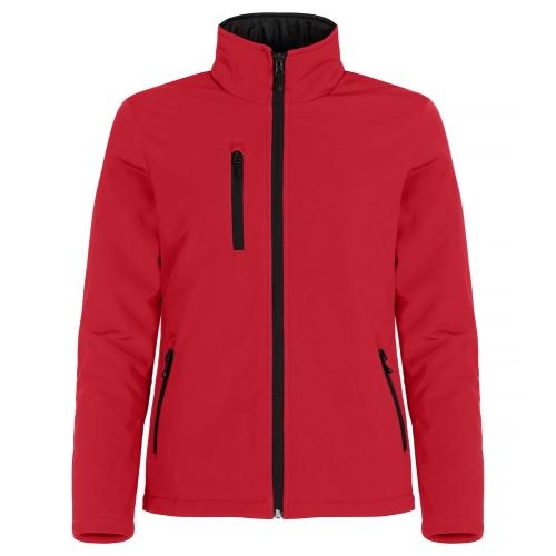 Gewatterde softshell jas dames rood,l