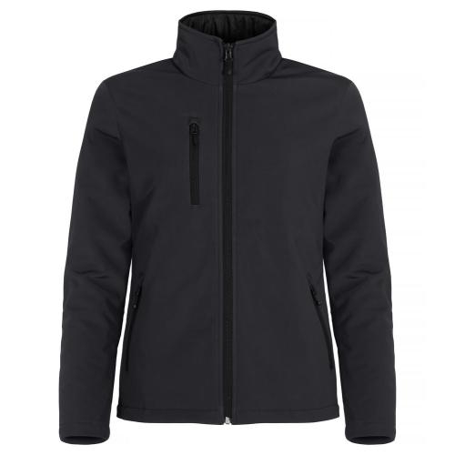 Gewatterde softshell jas dames zwart,l