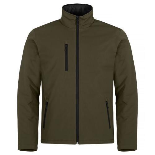 Gewatteerde softshell jas mistgroen,l