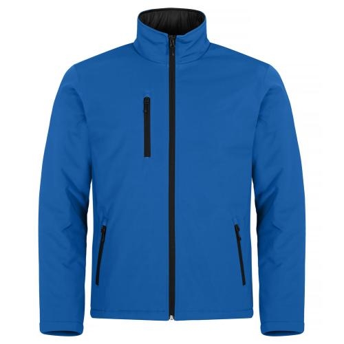 Gewatteerde softshell jas kobalt,l