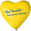 Hartjes ballon 33 cm geel