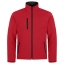 Gewatteerde softshell jas rood,2xl