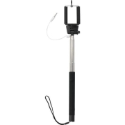 ABS telescopische selfie stick met drukknop zwart