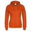 Cottover full zip hoodie dames oranje,l