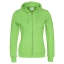 Cottover full zip hoodie dames groen,l