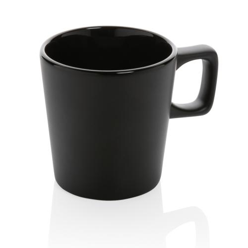 Keramische moderne koffiemok zwart