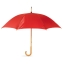 Paraplu met houten handvat rood