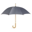 Paraplu met houten handvat grijs