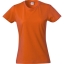 Basic dames shirt diep-oranje,l