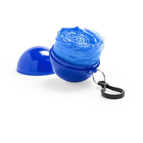 Kinder poncho in bal blauw