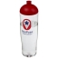 H2O Tempo bidon met koepeldeksel 700 ml transparant/rood