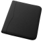 New ebony A4 zipper portfolio black solid