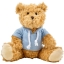 Teddybeer met hoodie blauw