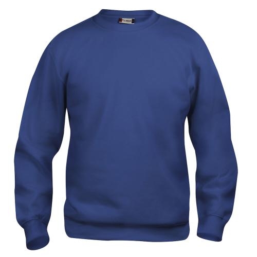 Basic roundneck sweater blauw,3xl