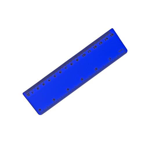 15 centimeter liniaal blauw