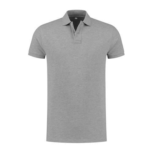 L&S heavy mix fit polo heren grey heather,l