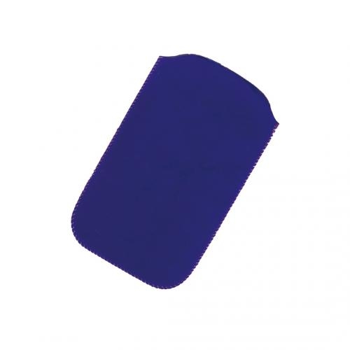 Microfiber telefoon etui blauw