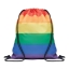 Regenboog RPET trekkoordrugzak Bow multicolour