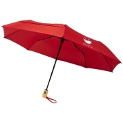 Opvouwbare gerecyclede PET paraplu Bo 21 rood