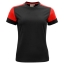 T-shirt Prime dames zwart/rood,2xl