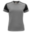 T-shirt Prime dames staalgrijs/zwart,2xl