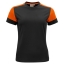 T-shirt Prime dames zwart/oranje,2xl