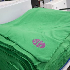 Groene fleecedeken