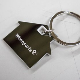 Witte sleutelhanger